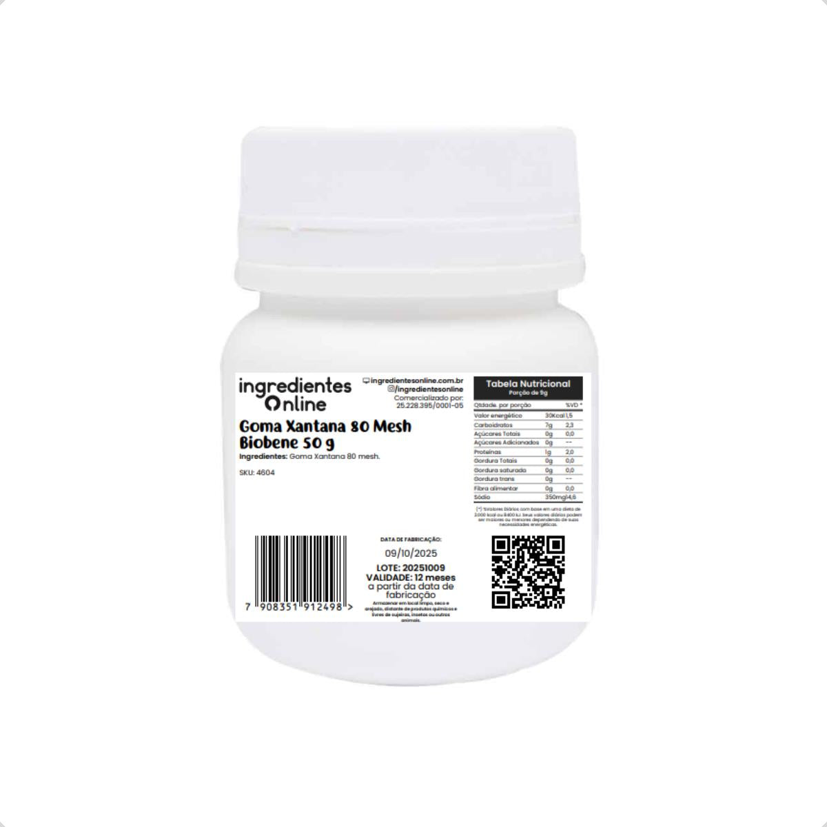 Goma Xantana 80 Mesh Biobene 50g