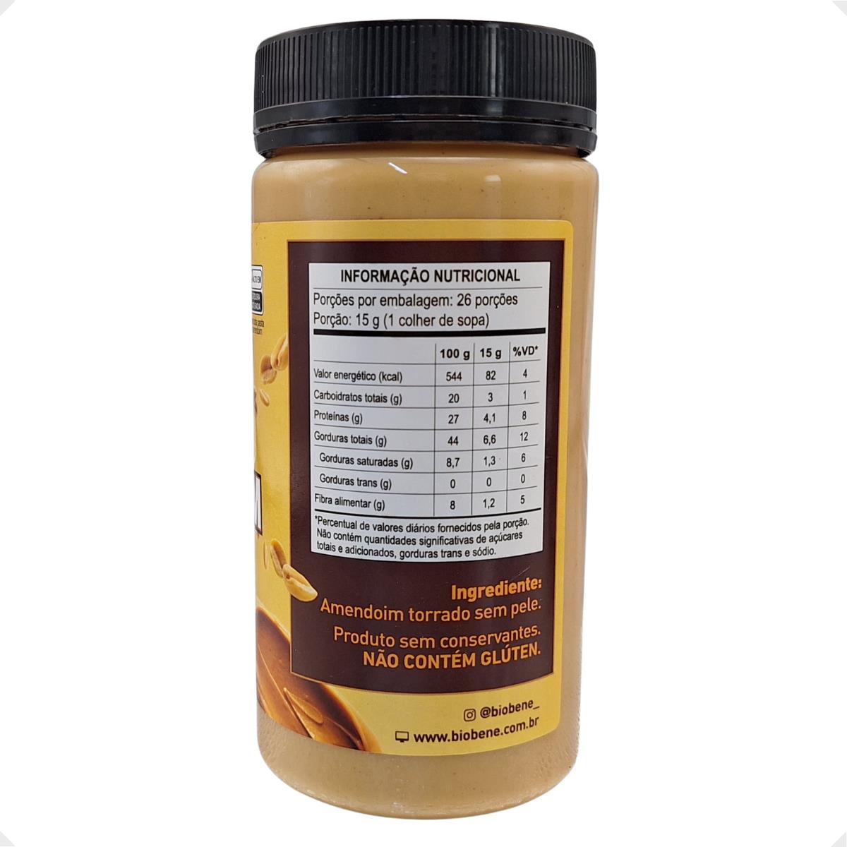 Pasta de Amendoim Tradicional Biobene 400g